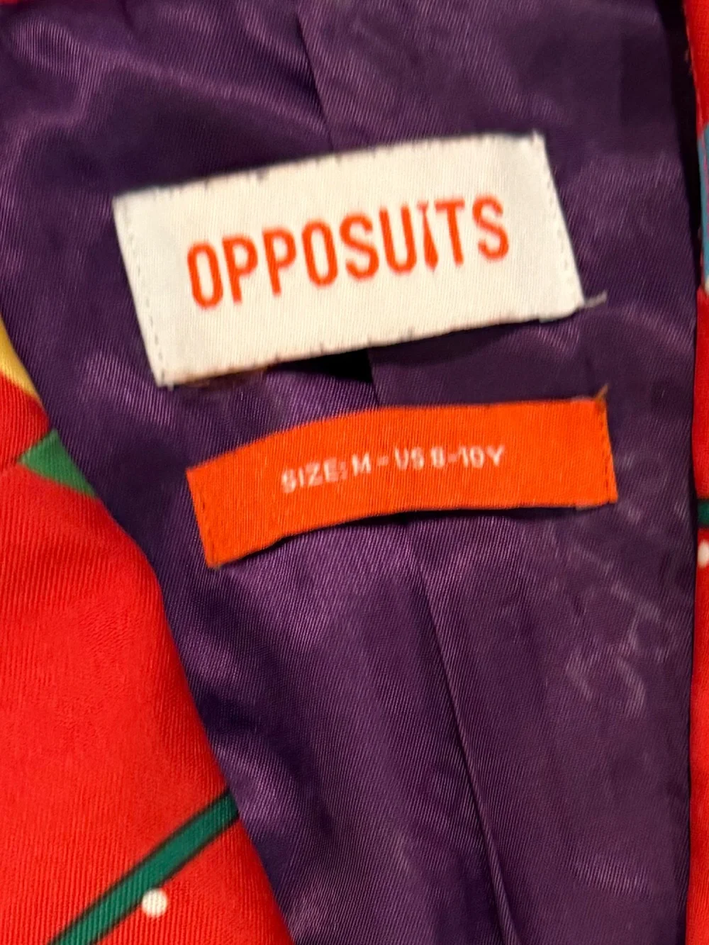 OppoSuits Red Holiday Light Print Blazer 8-10Y